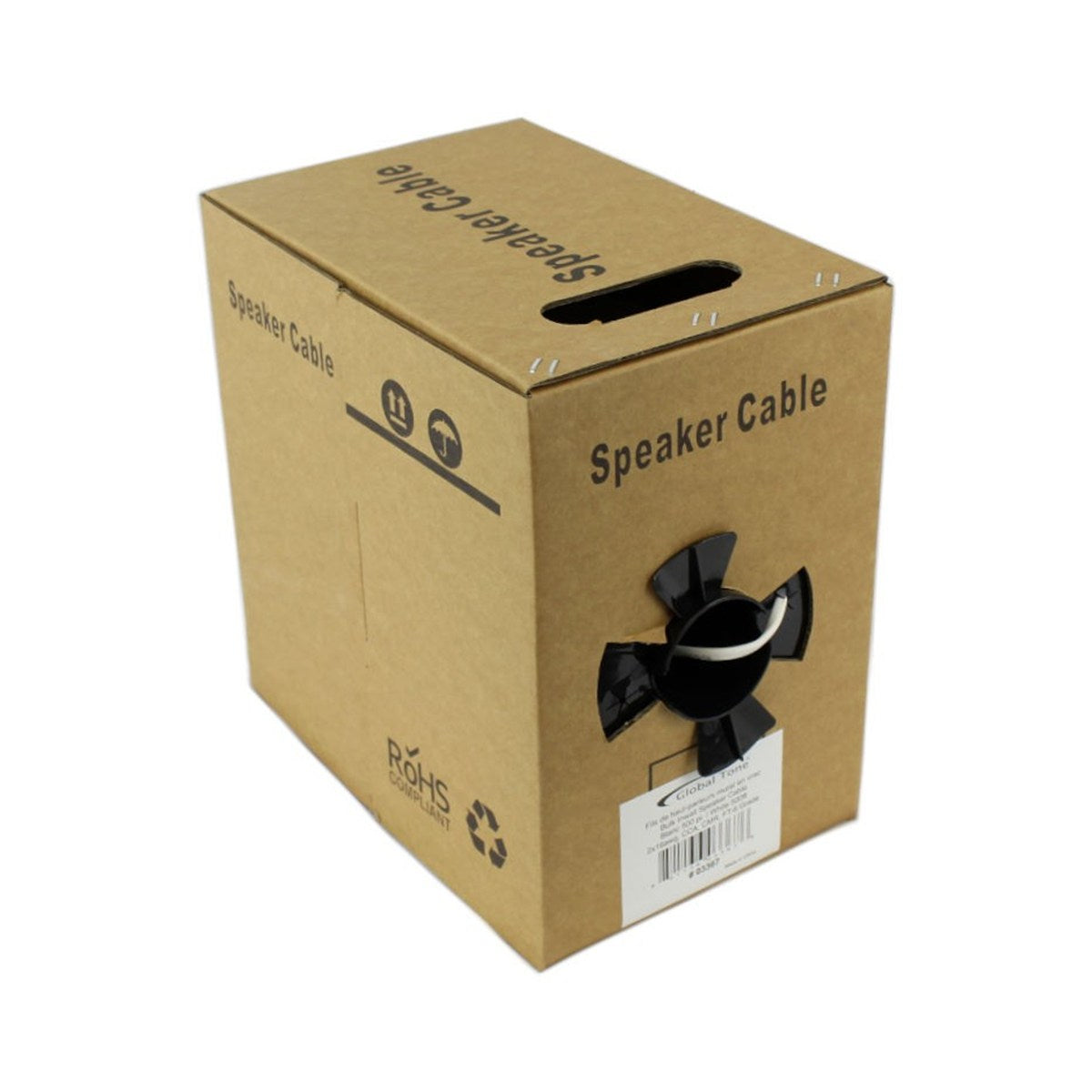 Fil de haut-parleurs intramural 2 x 16 AWG, CCA, blanc, 500 pi