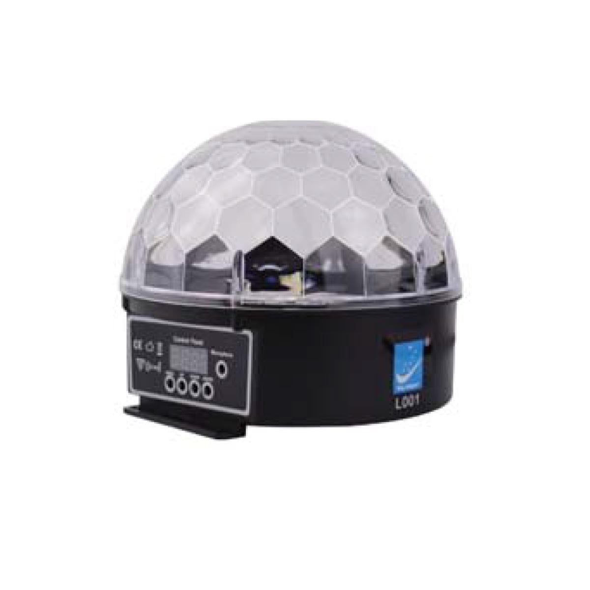 Boule lumineuse DEL RGB rotative, 6 x 3 W, prête à brancher