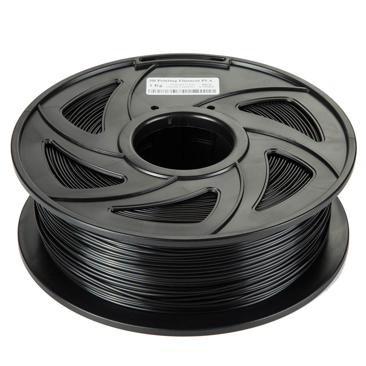 CloneBox Filament PLA 1,75 mm pour imprimante 3D, 1 kg, noir