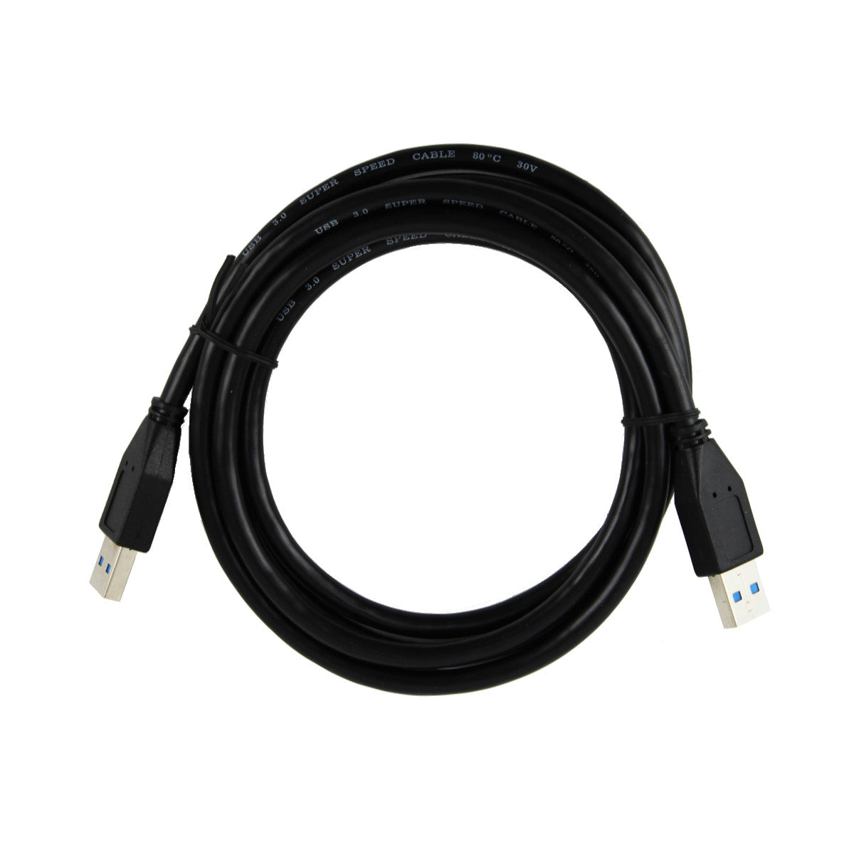 Câble USB 3.0 A mâle à A mâle, 28 AWG, 6 pi, noir