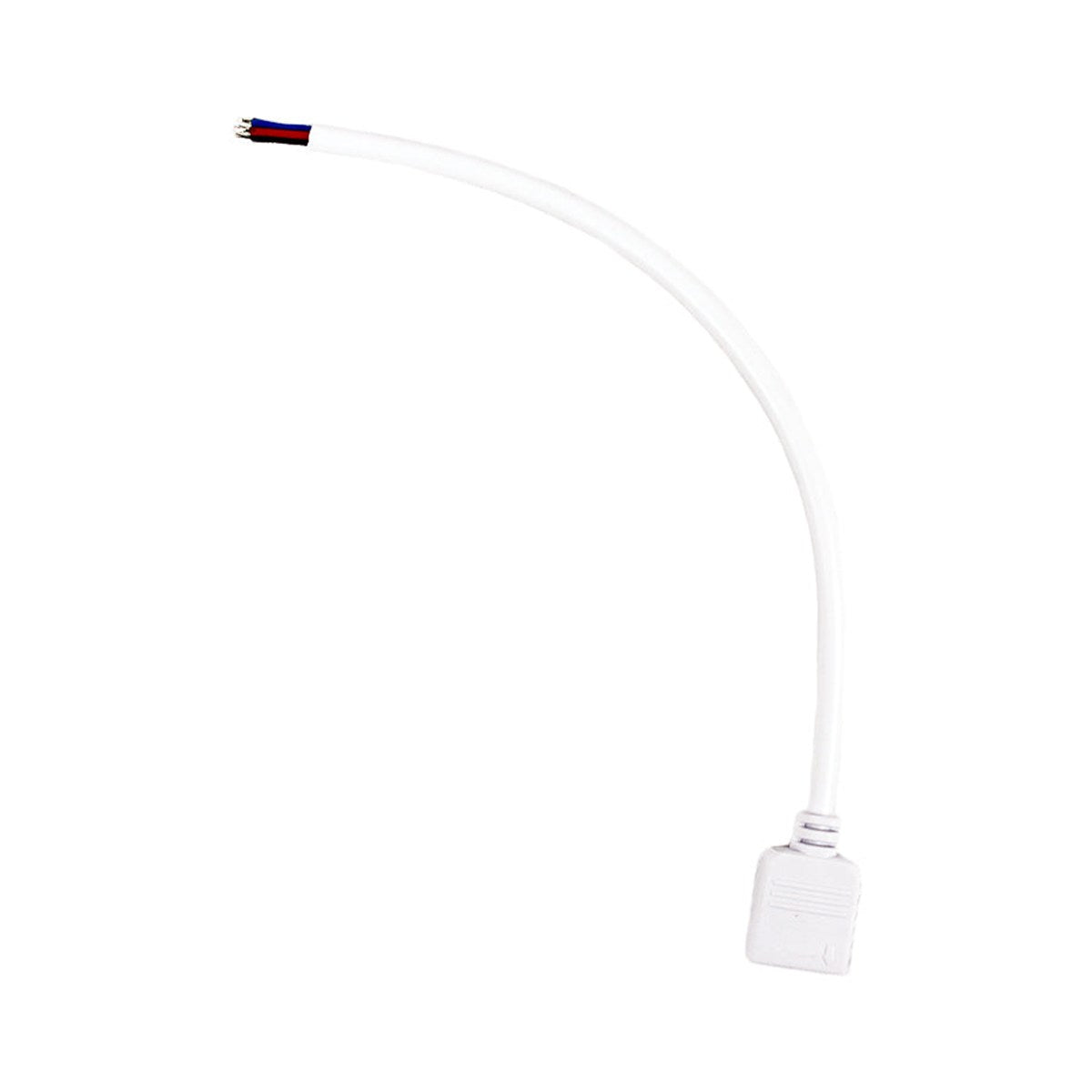 Connecteur femelle pour ruban DEL RGB 4 broches, 6 po, blanc