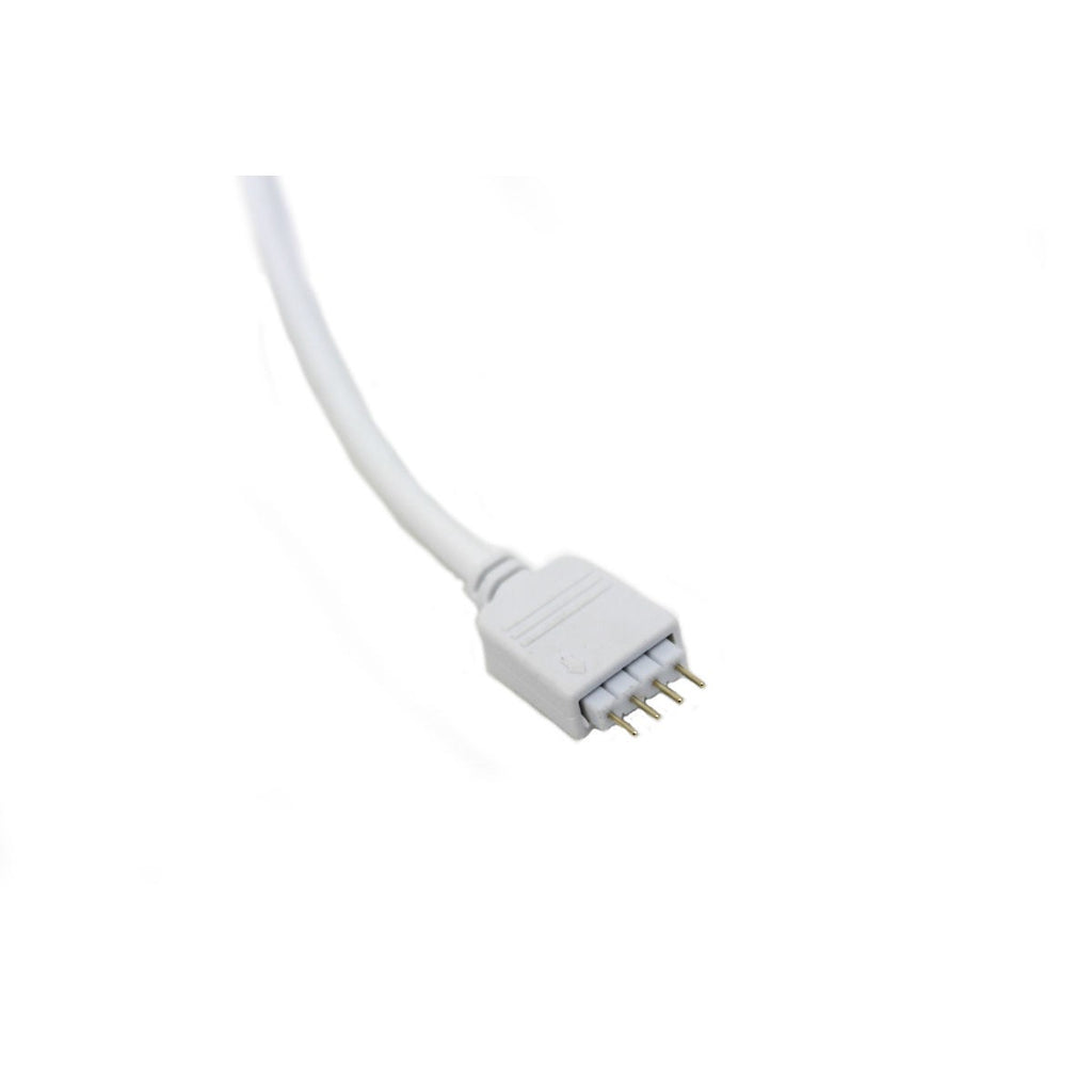 Connecteur femelle à mâle pour ruban DEL RGB 4 broches, 6 po, blanc