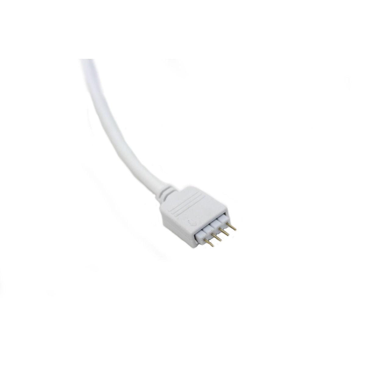 Connecteur femelle à mâle pour ruban DEL RGB 4 broches, 6 po, blanc