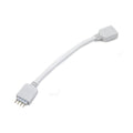 Connecteur femelle à mâle pour ruban DEL RGB 4 broches, 6 po, blanc