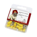 Cosses à fourche n° 8, 12-10 AWG, vinyle, jaune, sac de 25