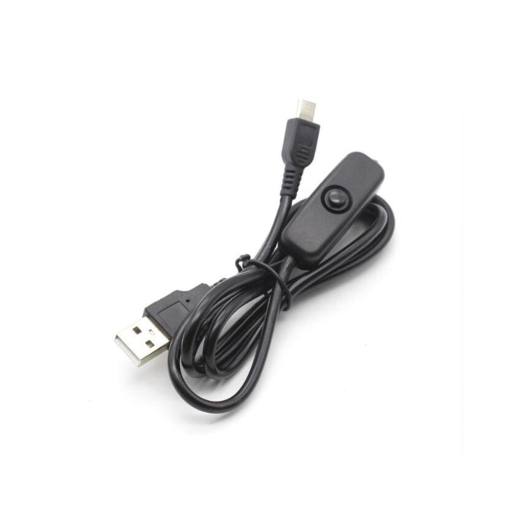 Câble d'alimentation USB vers micro USB avec interrupteur pour Raspberry Pi, 1 m