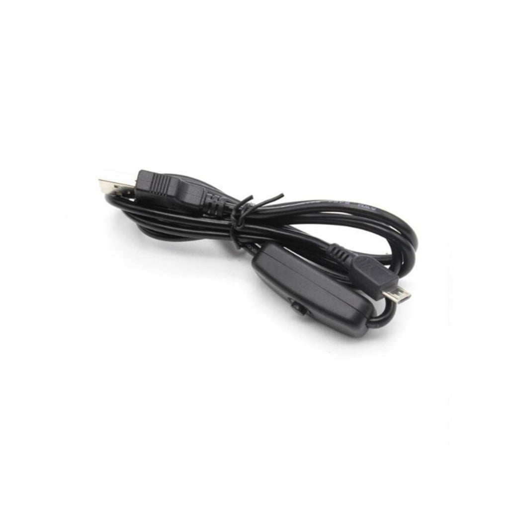Câble d'alimentation USB vers micro USB avec interrupteur pour Raspberry Pi, 1 m