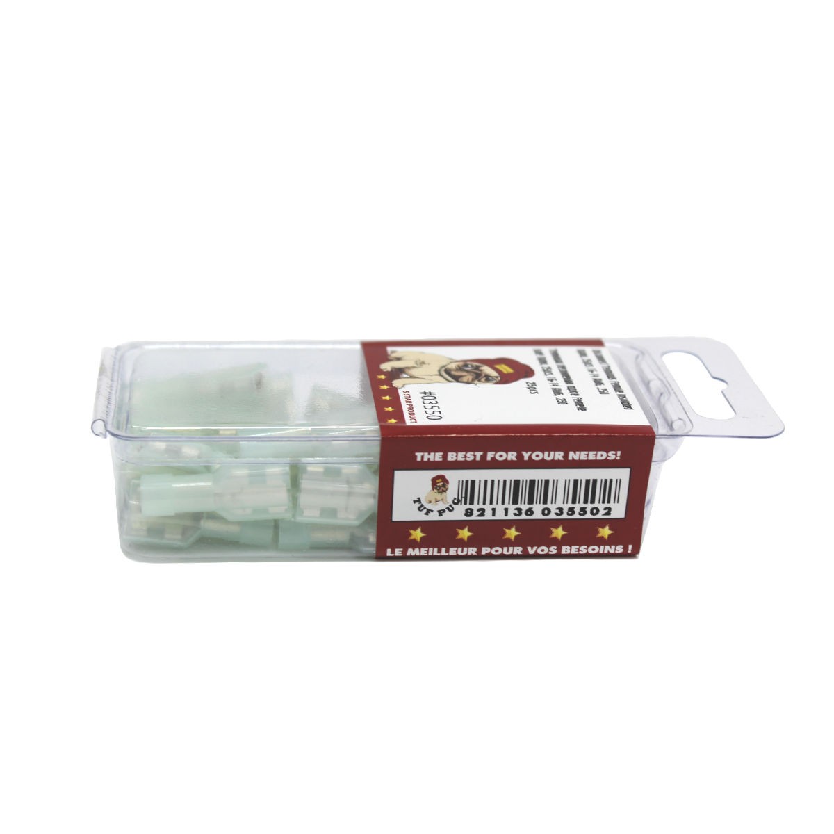 Cosses à déconnexion rapide femelles 0,250 po, 16-14 AWG, nylon, sac de 25
