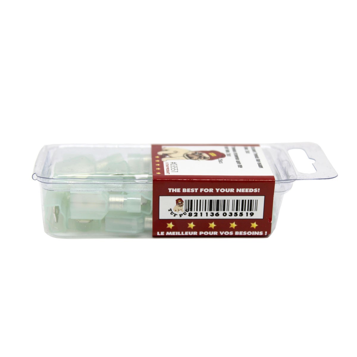Cosses à déconnexion rapide mâles 0,250 po, 16-14 AWG, nylon, sac de 25