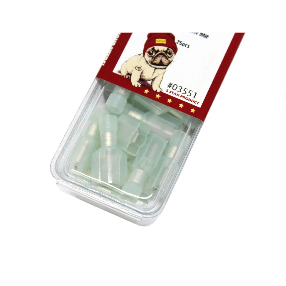 Cosses à déconnexion rapide mâles 0,250 po, 16-14 AWG, nylon, sac de 25