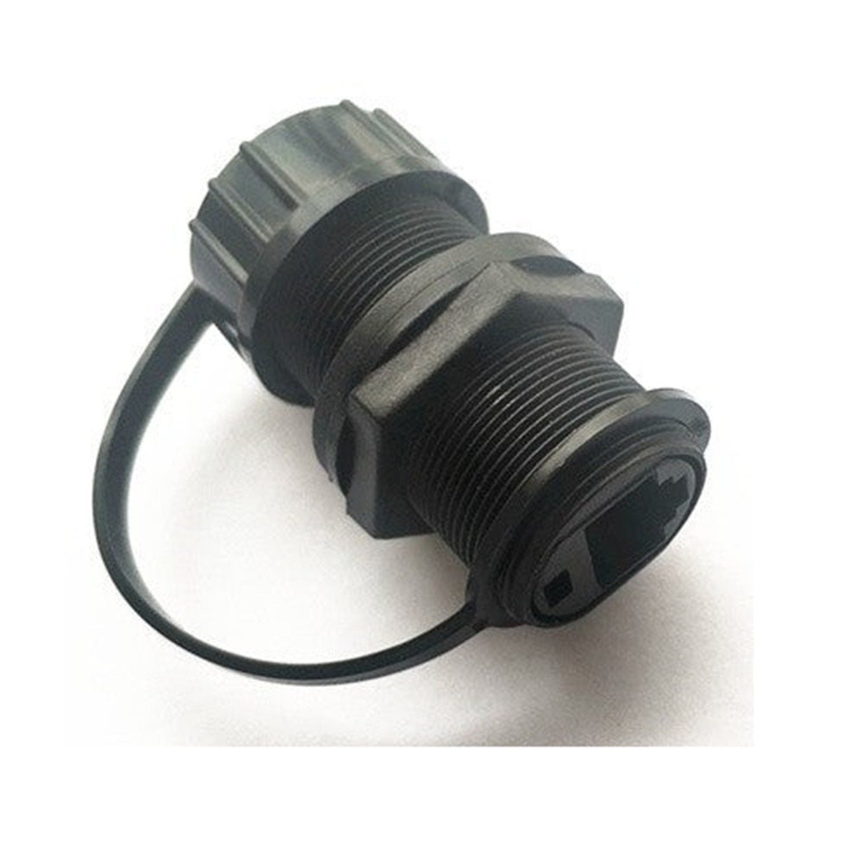 Coupleur CAT6 blindé RJ45 femelle-femelle à traversée de cloison, IP67, noir
