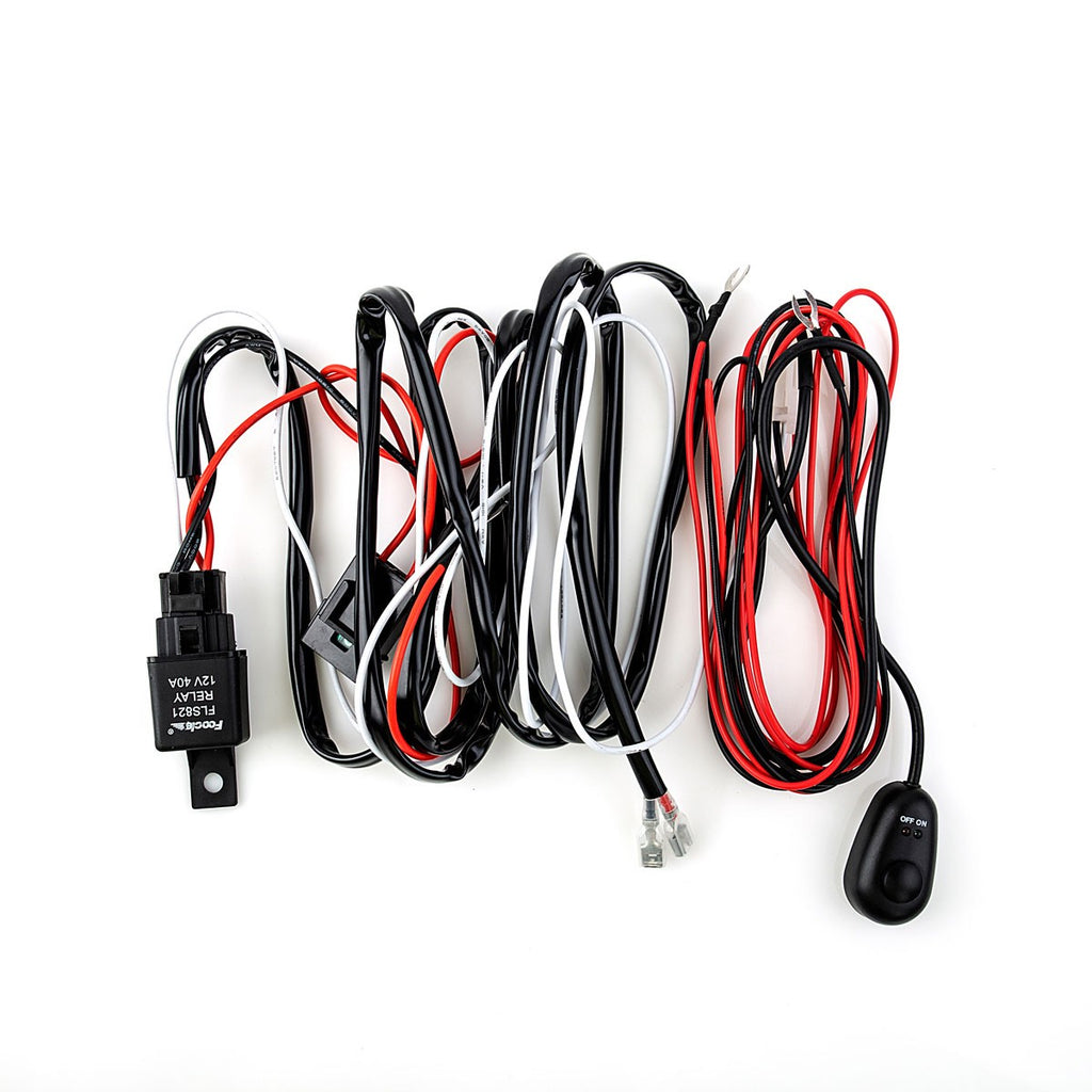 Interrupteur marche-arrêt pour phare de travail 12 V, fusible 13,5 A, fil de 3 m
