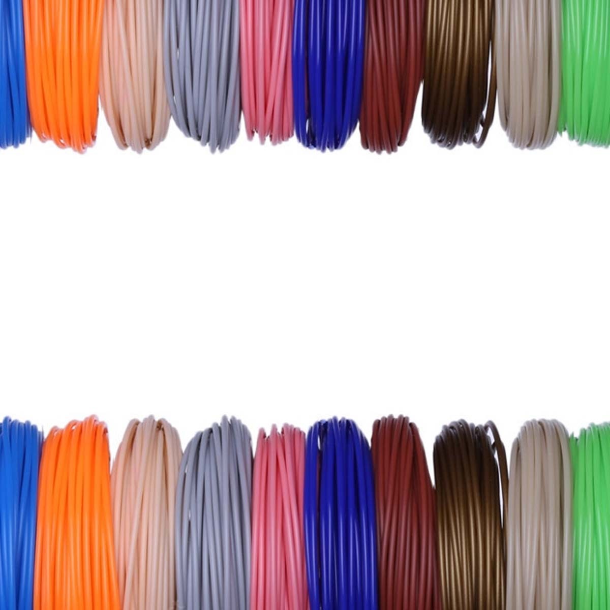 Échantillons de filament PLA, 10 couleurs, 3 m chacun