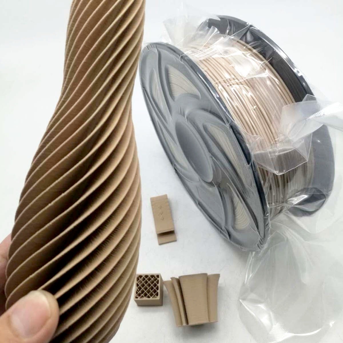 CloneBox Filament PLA 1,75 mm pour imprimante 3D, 1 kg, effet bois