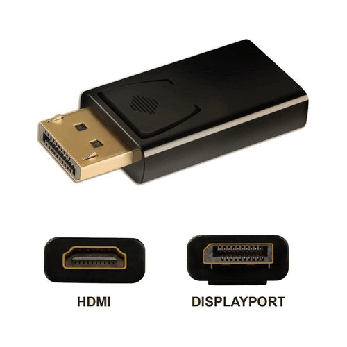 Adaptateur DisplayPort mâle vers HDMI femelle, plaqué or, 4K 30 Hz