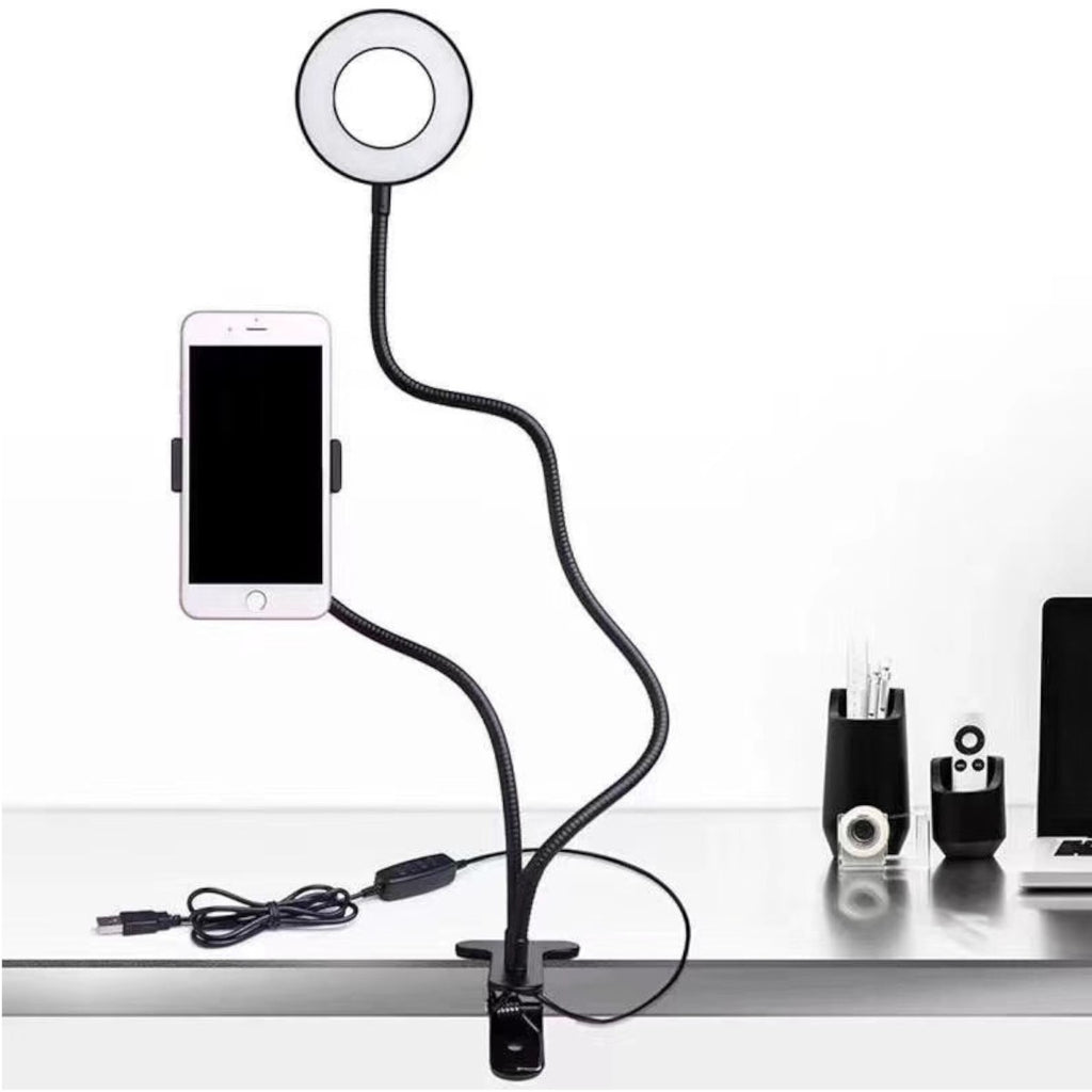 Lumière anneau pour selfie avec support pour téléphone