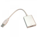 Globaltone Adaptateur USB A mâle vers HDMI femelle, argent