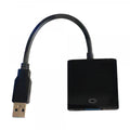 Globaltone Adaptateur USB A mâle vers VGA femelle, noir