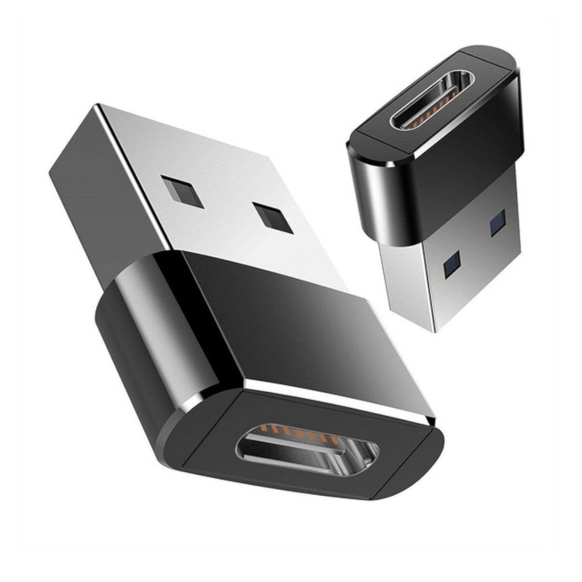 Globaltone Adaptateur USB A mâle vers USB-C femelle, noir