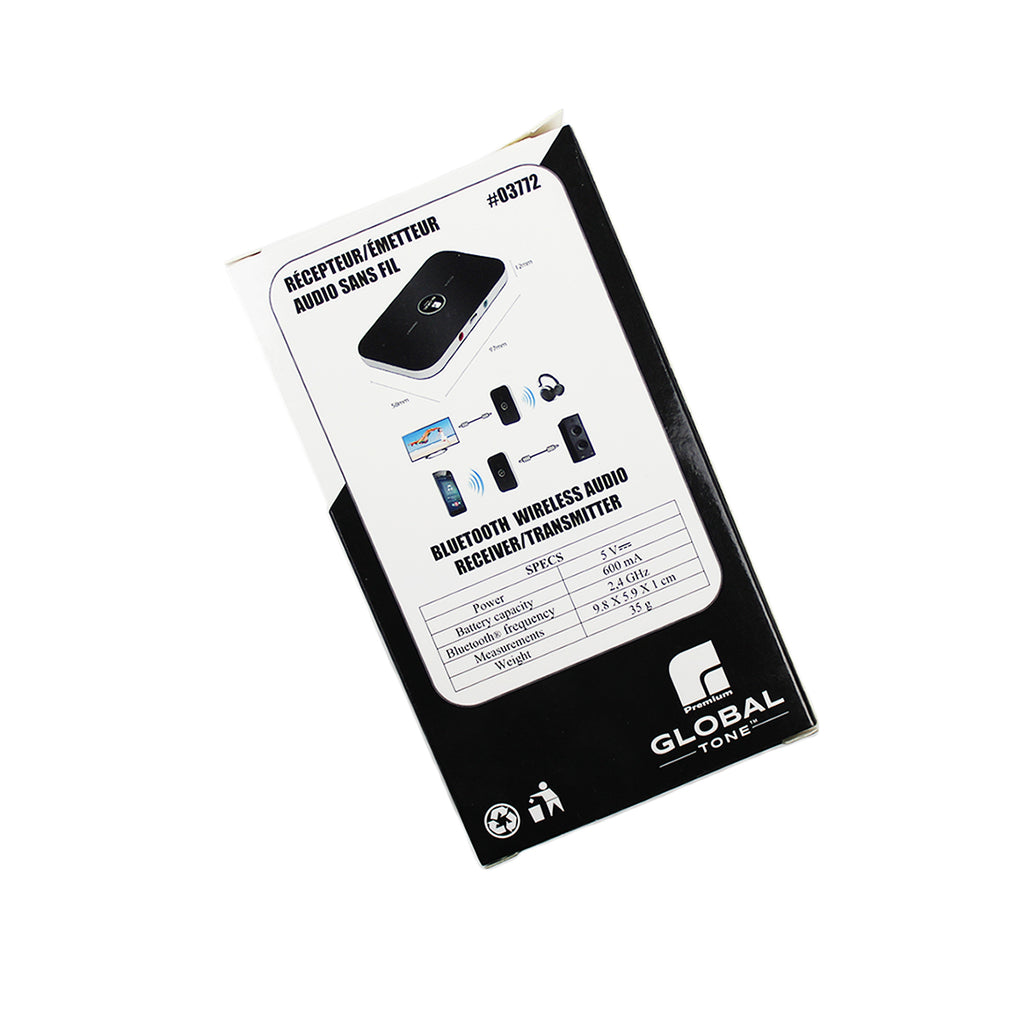 Globaltone Émetteur et récepteur audio Bluetooth 2 en 1