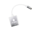 Globaltone Adaptateur USB-C mâle vers VGA femelle, aluminium argent, 15 cm