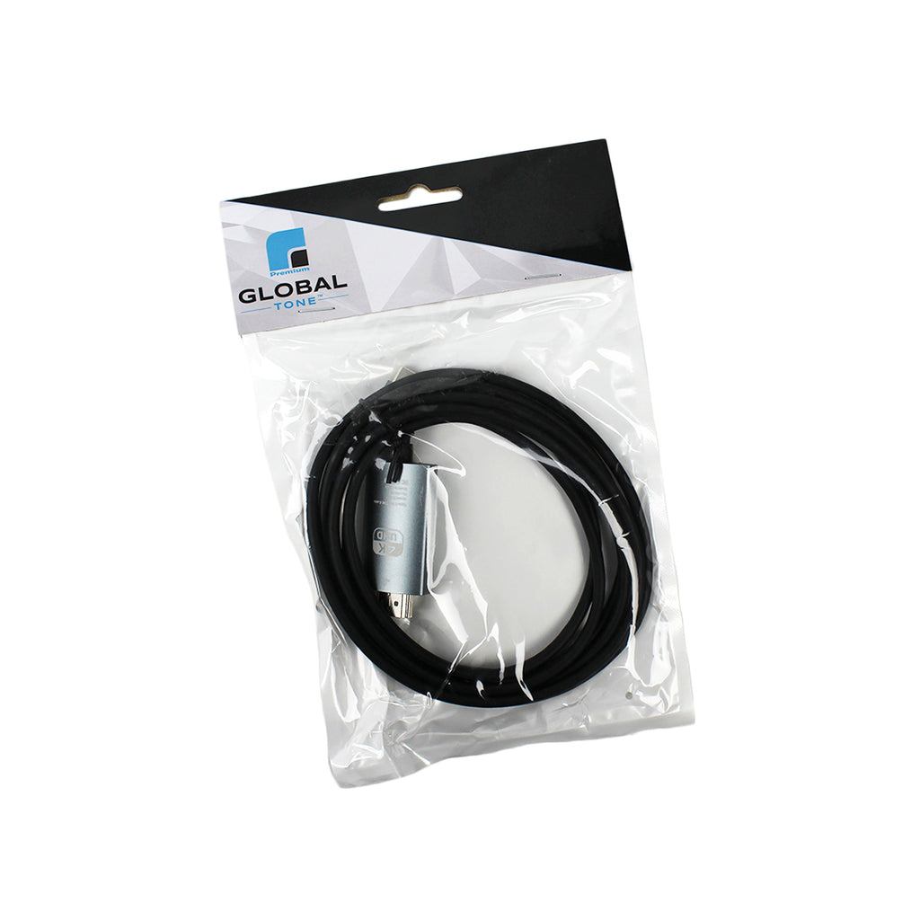 Globaltone Adaptateur USB-C mâle vers HDMI femelle, gris sidéral, 15 cm