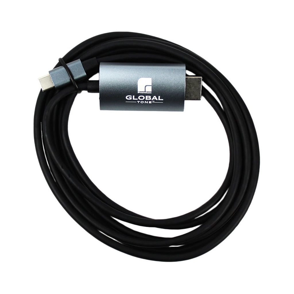 Globaltone Adaptateur USB-C mâle vers HDMI femelle, gris sidéral, 15 cm