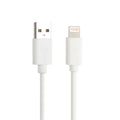 Globaltone Câble USB A vers Lightning, charge et données, 2,4 A, 3 pi, blanc