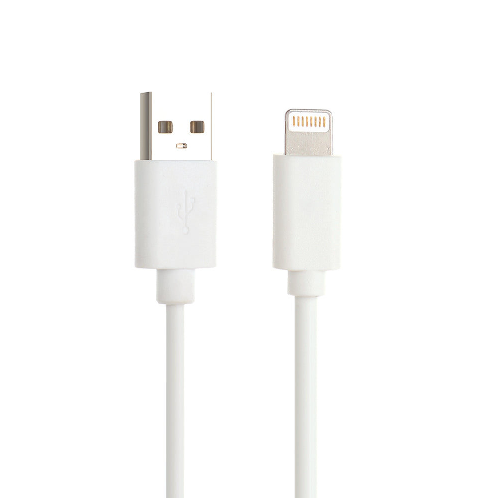 Globaltone Câble USB A vers Lightning, charge et données, 2,1 A, 6 pi, blanc