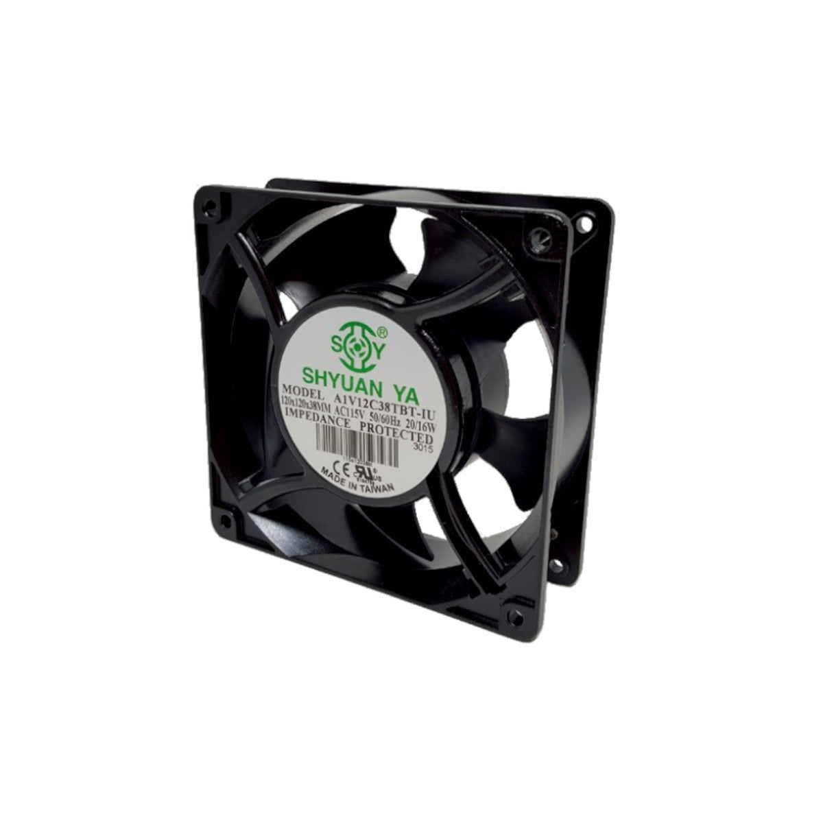 115 vac  120 x 120 x 38 mm   105 cfm