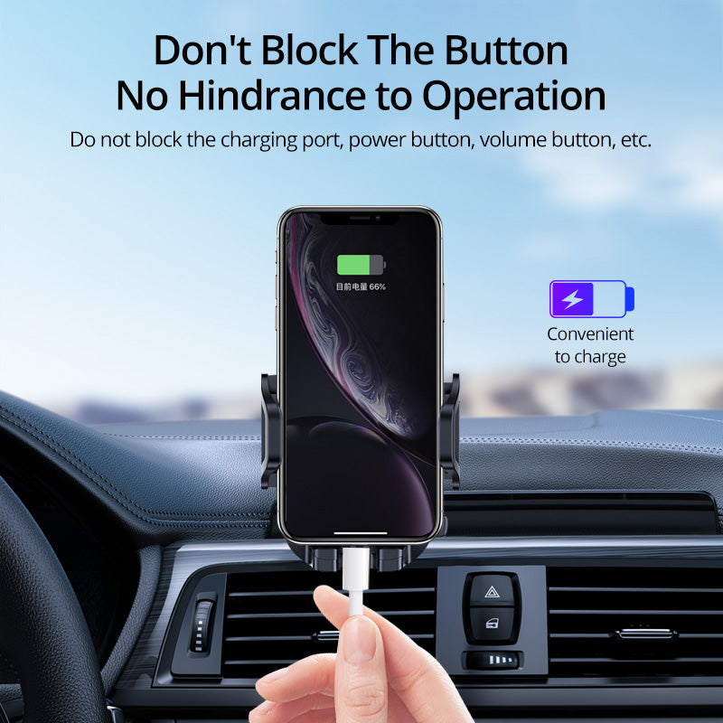 Support de téléphone pour voiture 3 en 1 rotatif avec charge sans fil