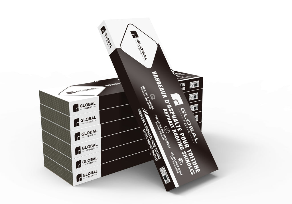 Globaltone Bardeaux de toiture Noir 3-Pattes (21pcs, 33.3pi2)