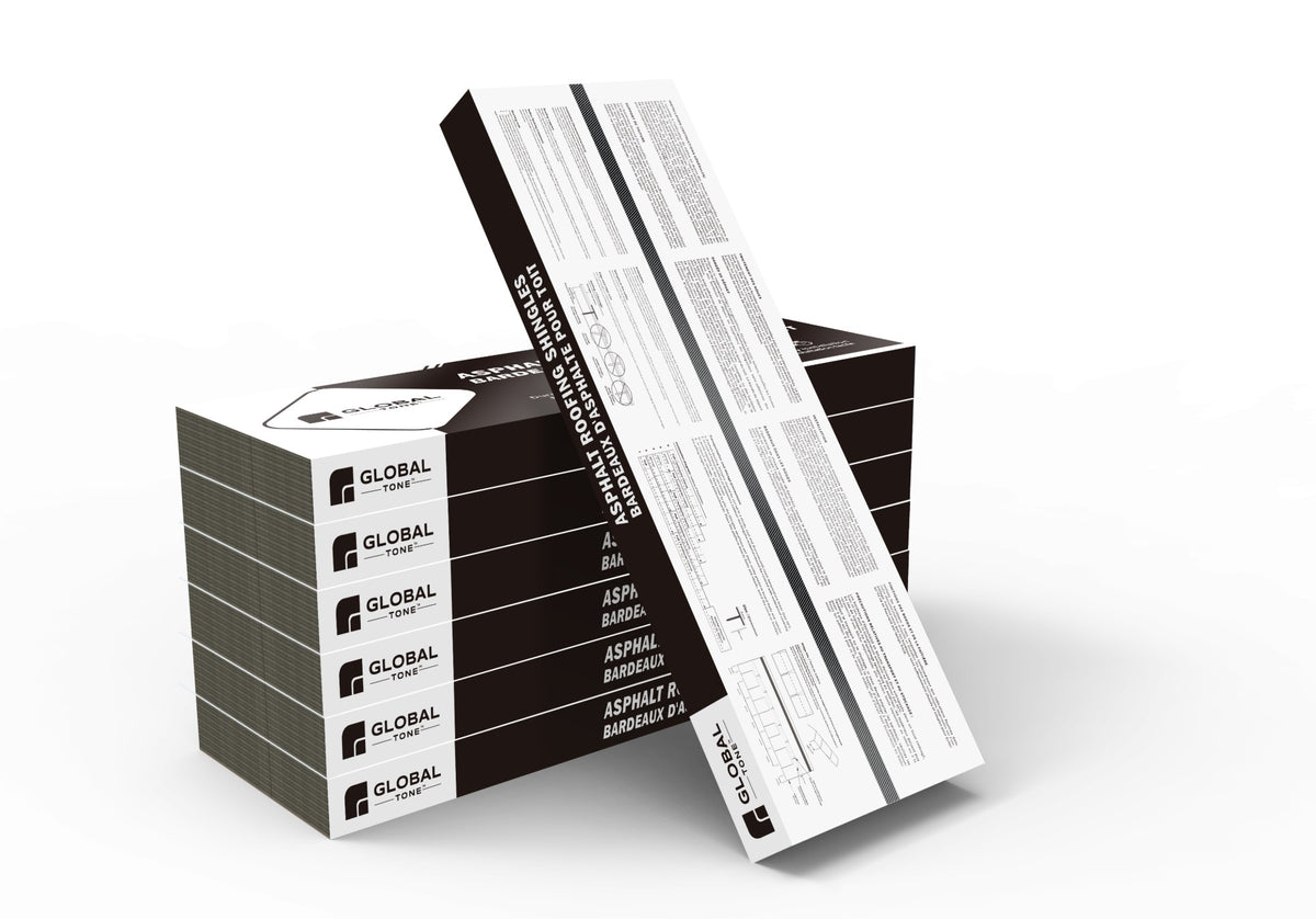 Globaltone Bardeaux de toiture Noir 3-Pattes (21pcs, 33.3pi2)