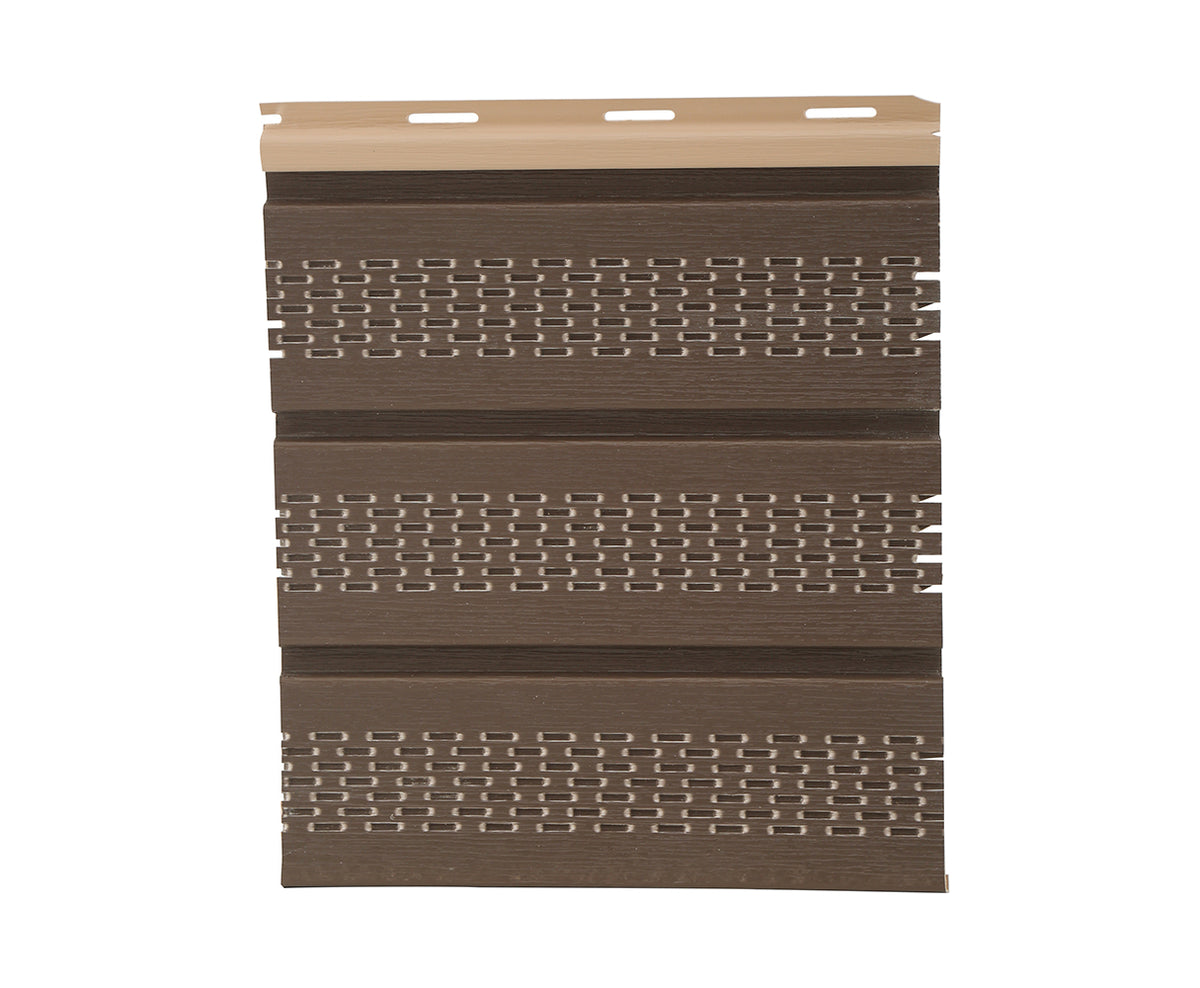 Globaltone Accessoire de Vinyle Soffite perforé ASA Brun 12" 10ft 0.04" 304