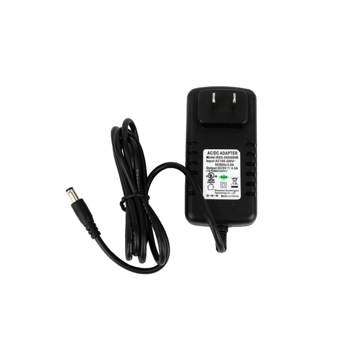 Bloc d'alimentation à découpage DC, 5V, 4A, DC 2.1x5.5mm, Certifié