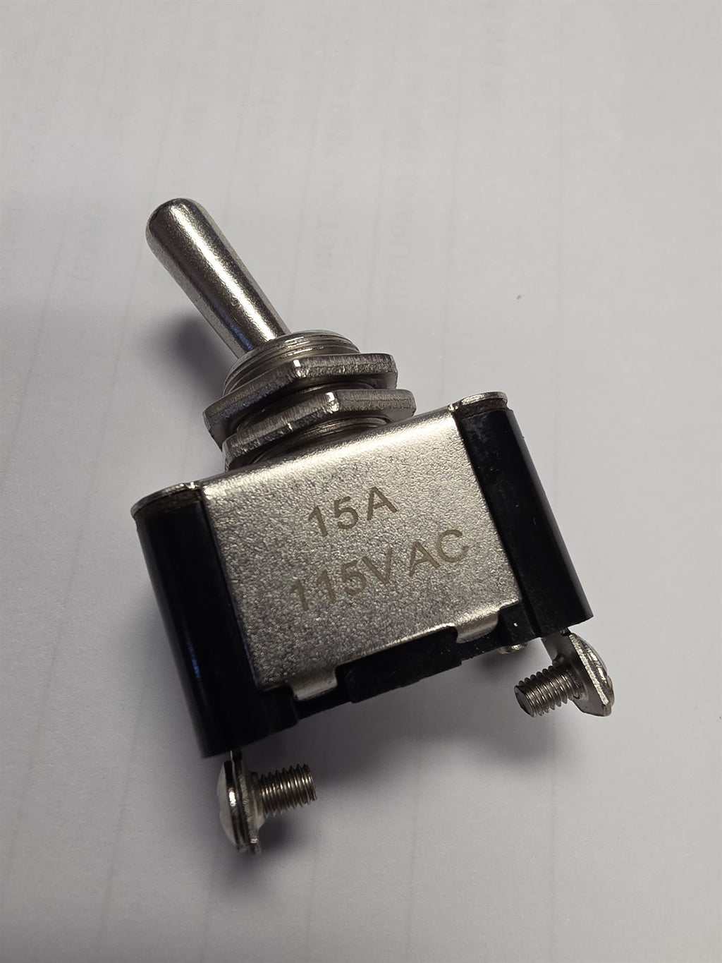 Interrupteur à levier SPST marche-arrêt, 15 A, 115 V CA, trou de 12 mm