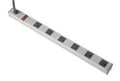 Barre d'alimentation 6 prises en aluminium avec support de fixation, cordon 4 pi