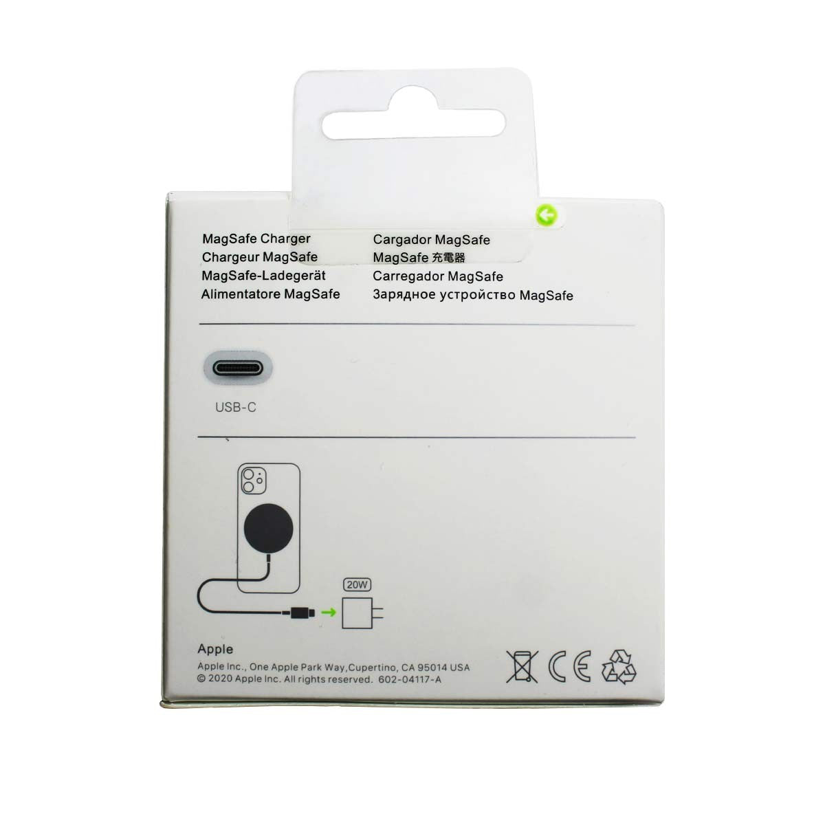Apple Chargeur sans fil MagSafe pour iPhone, blanc (MHXH3AM/A)
