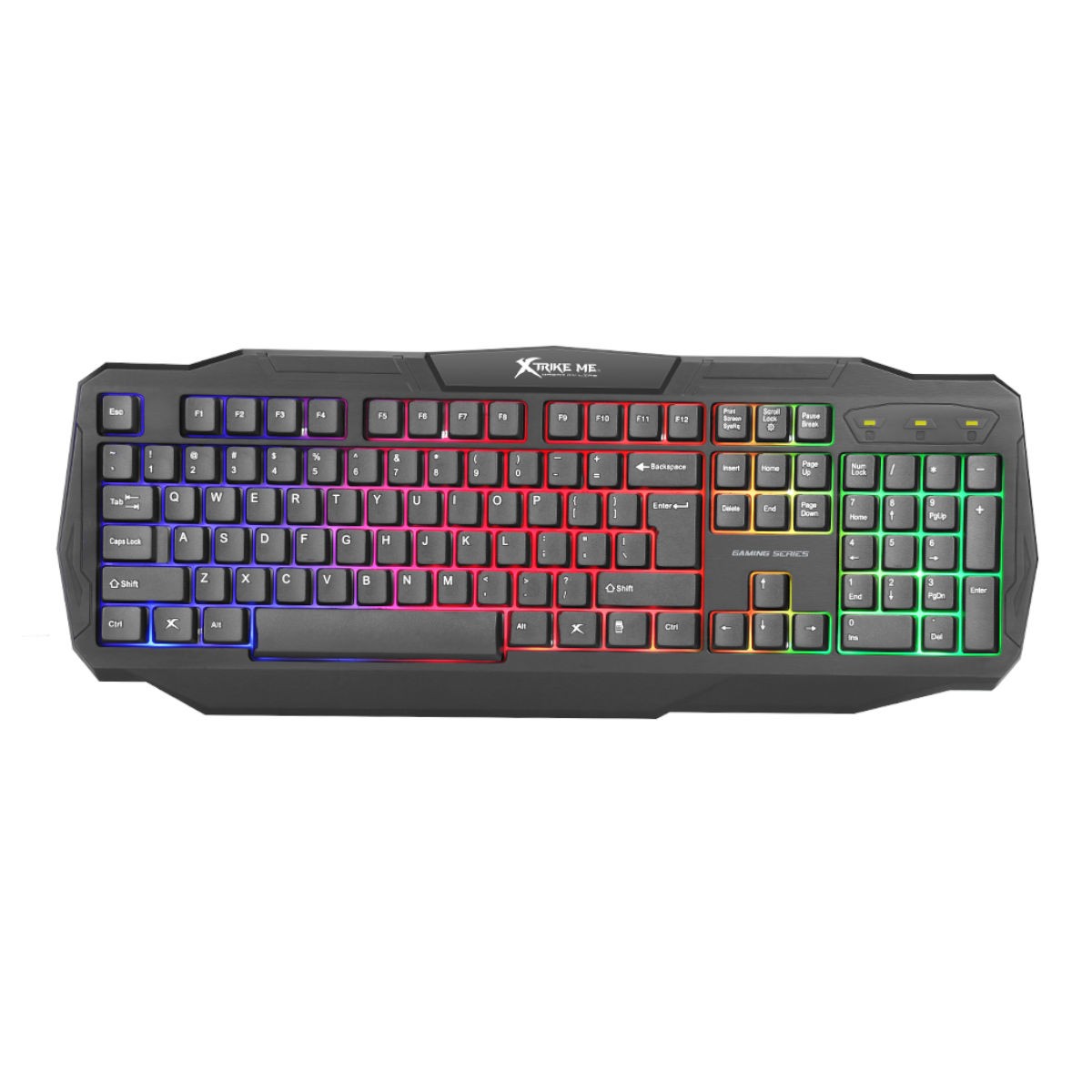 Xtrike Me Ensemble de jeu 4 en 1 CM-406 : clavier rétroéclairé, souris, casque et tapis