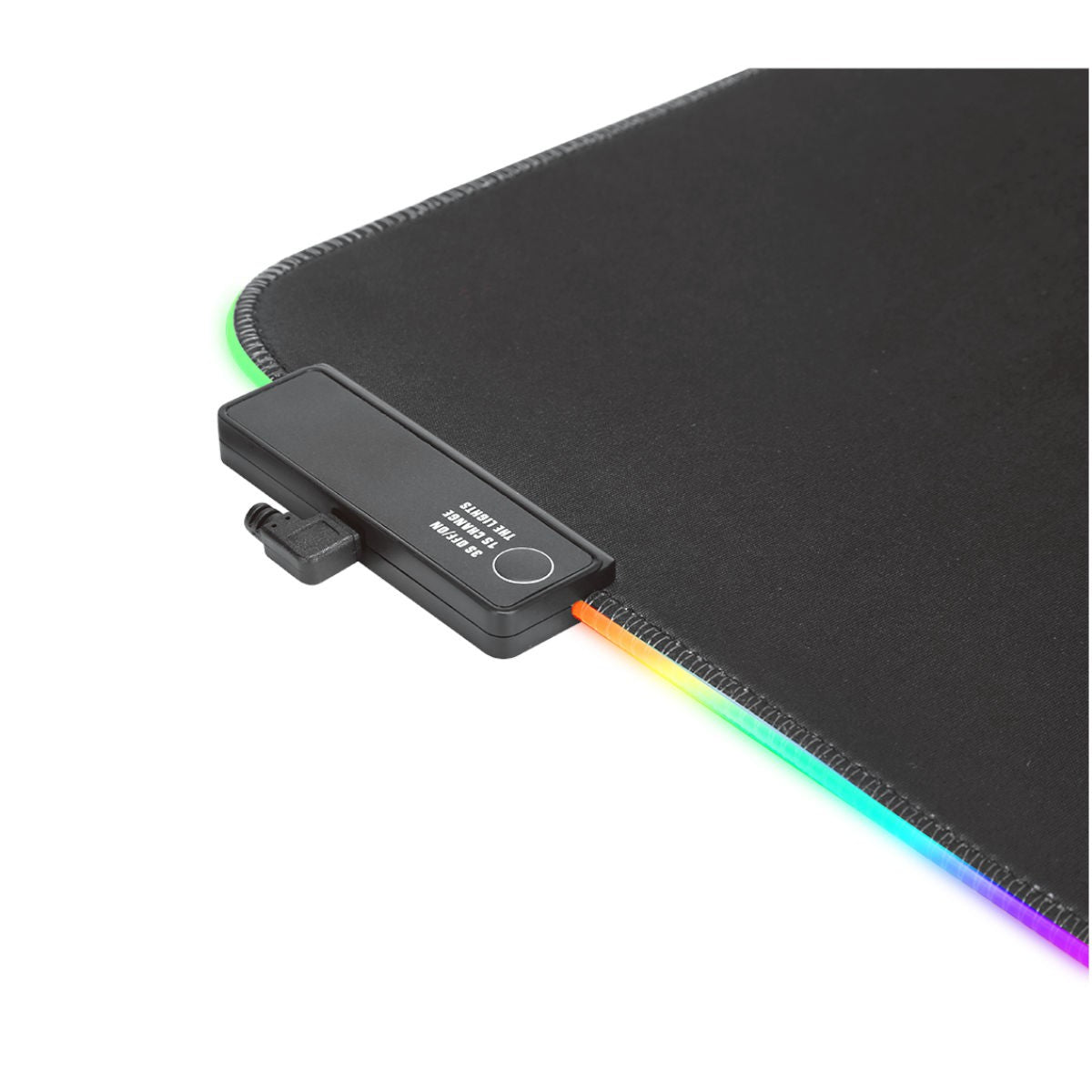 Marvo Pro Tapis de souris RGB 7 couleurs, surface microfibre, alimenté par USB (G45)