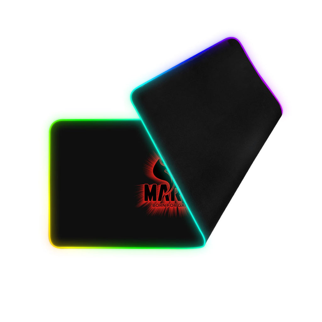 Marvo Pro Tapis de souris RGB 7 couleurs, surface microfibre, alimenté par USB (G45)