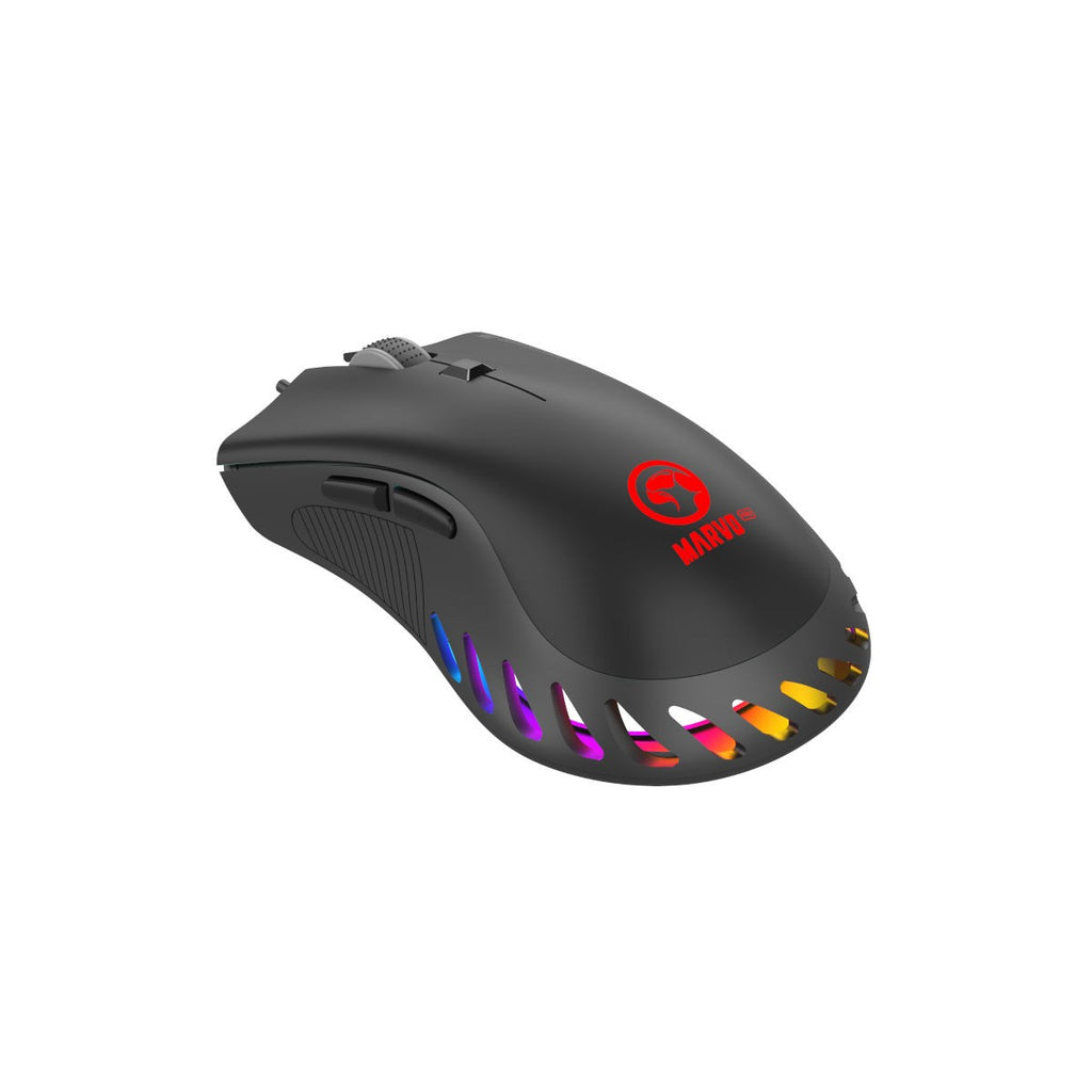 Marvo Pro Souris de jeu optique filaire G985, 7 boutons, RGB, 10 000 DPI, 20 millions de clics