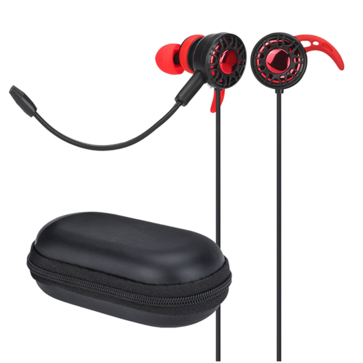 Xtrike Me Écouteurs de jeu intra-auriculaires stéréo avec microphone, câble 1,2 m (GE-109)