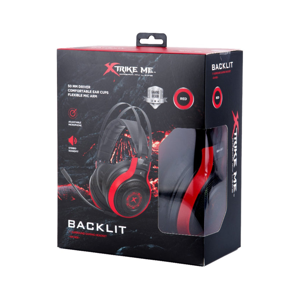 Xtrike Me Casque de jeu à son surround 7.1 avec rétro-éclairage RGB GH-908