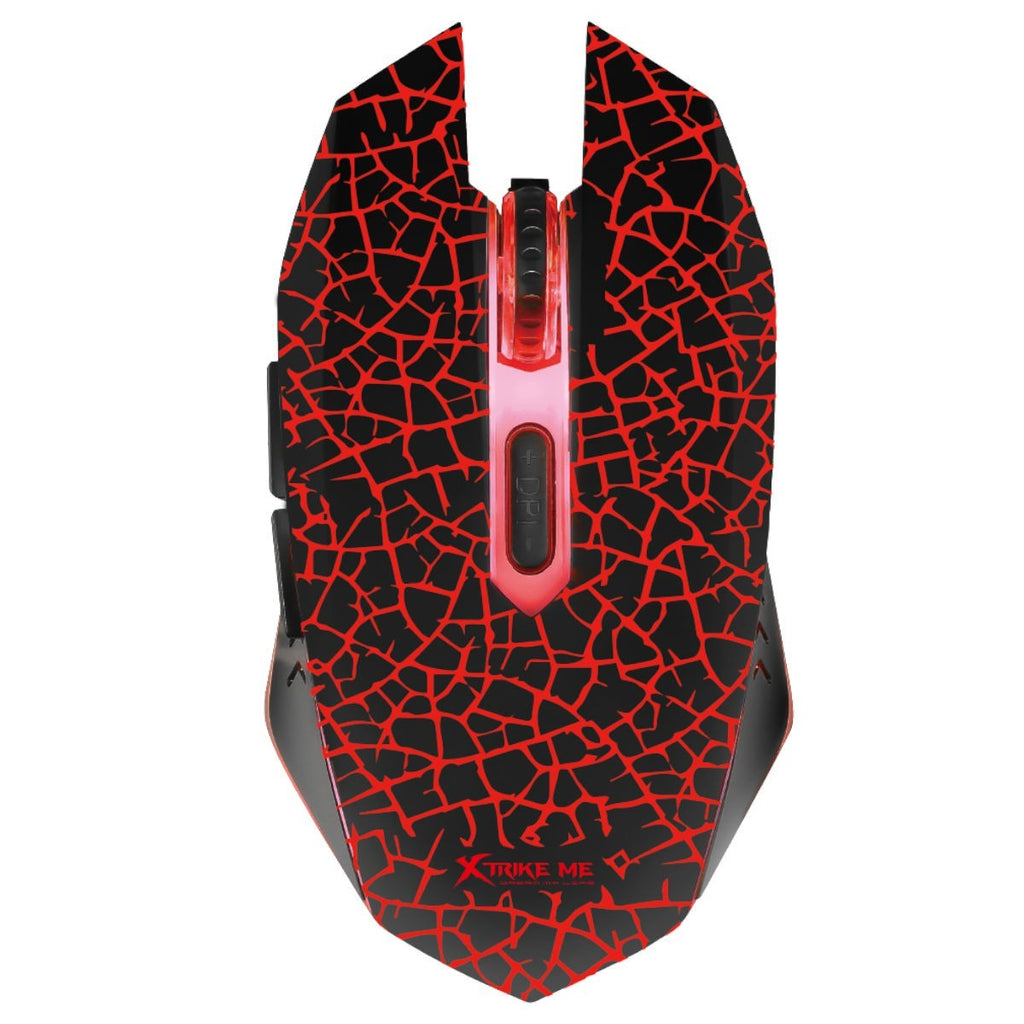 Xtrike Me Souris de jeu optique filaire GM-205, 6 boutons, rétroéclairage 7 couleurs, 3200 DPI