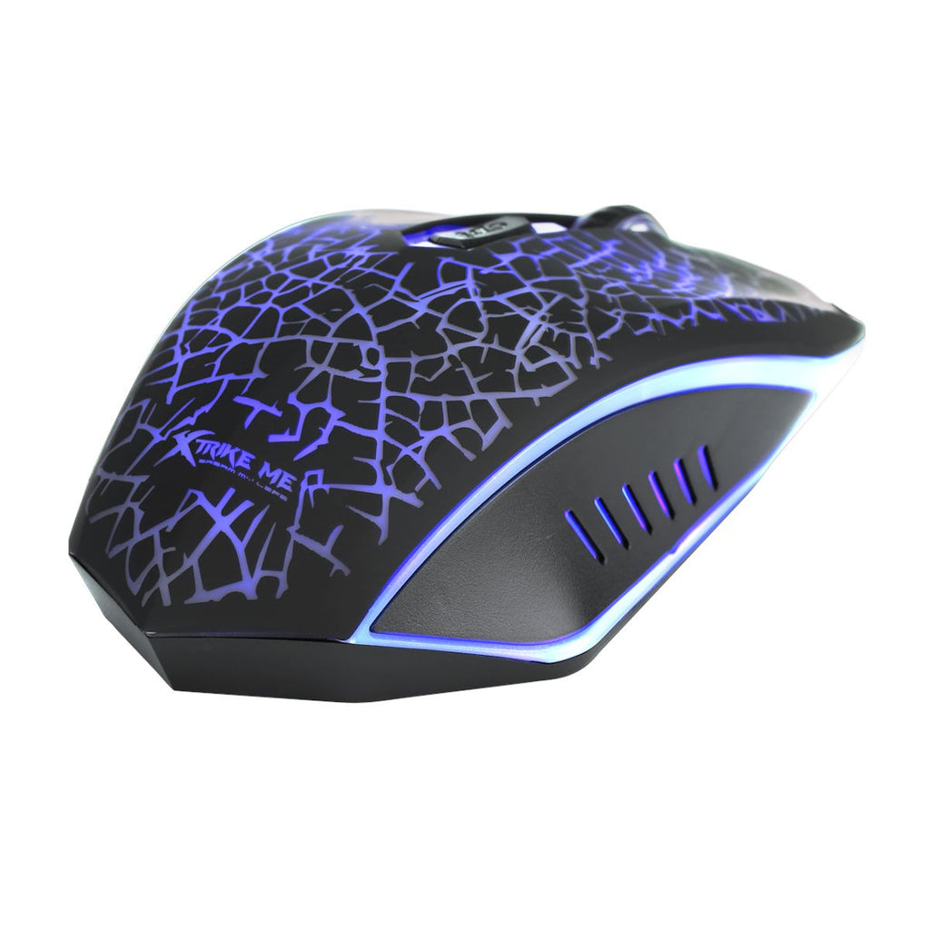 Xtrike Me Souris de jeu optique filaire GM-205, 6 boutons, rétroéclairage 7 couleurs, 3200 DPI