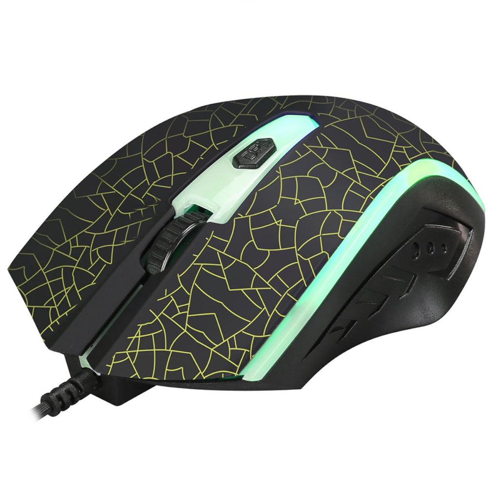 Xtrike Me Souris de jeu optique filaire GM-206, 4 boutons, rétroéclairage 7 couleurs, 1200 DPI