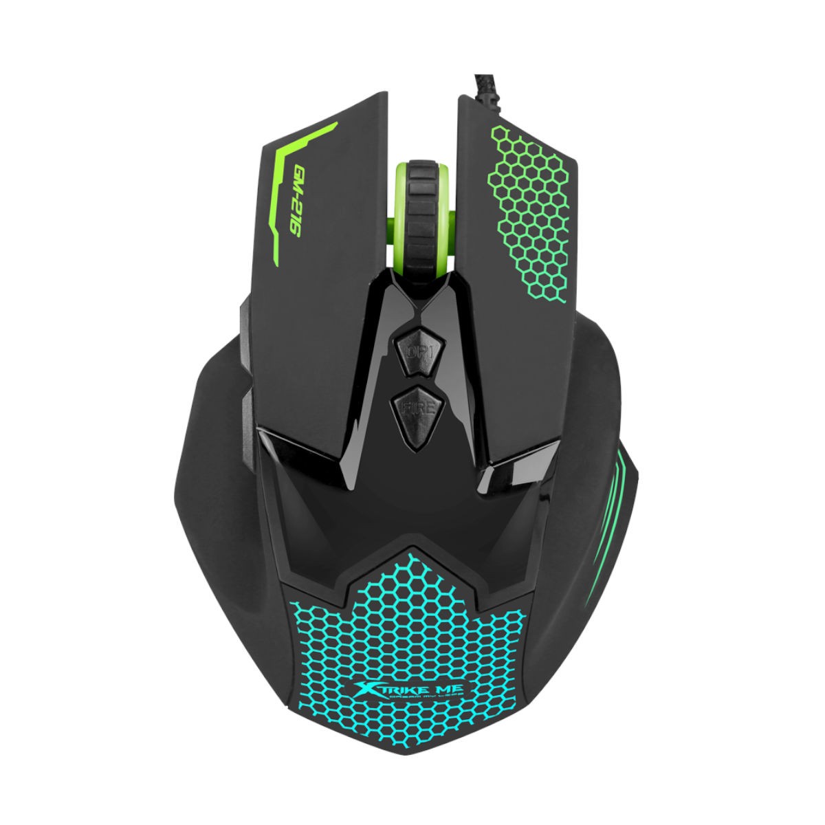 Xtrike Me Souris de jeu optique filaire GM-216, 7 boutons, rétroéclairage 7 couleurs, 3600 DPI