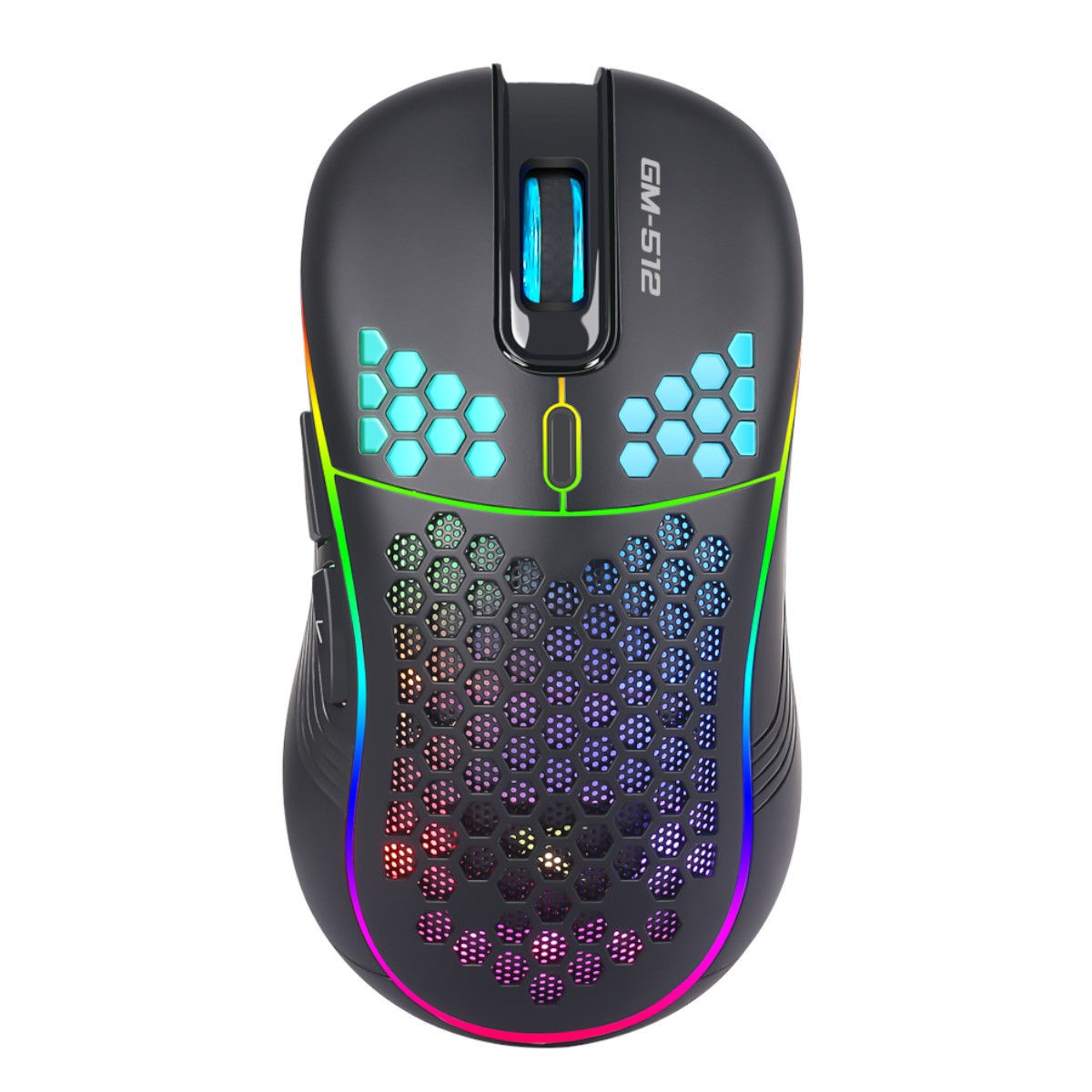 Xtrike Me Souris de jeu optique filaire GM-512, 7 boutons, rétroéclairage RGB, 6400 DPI