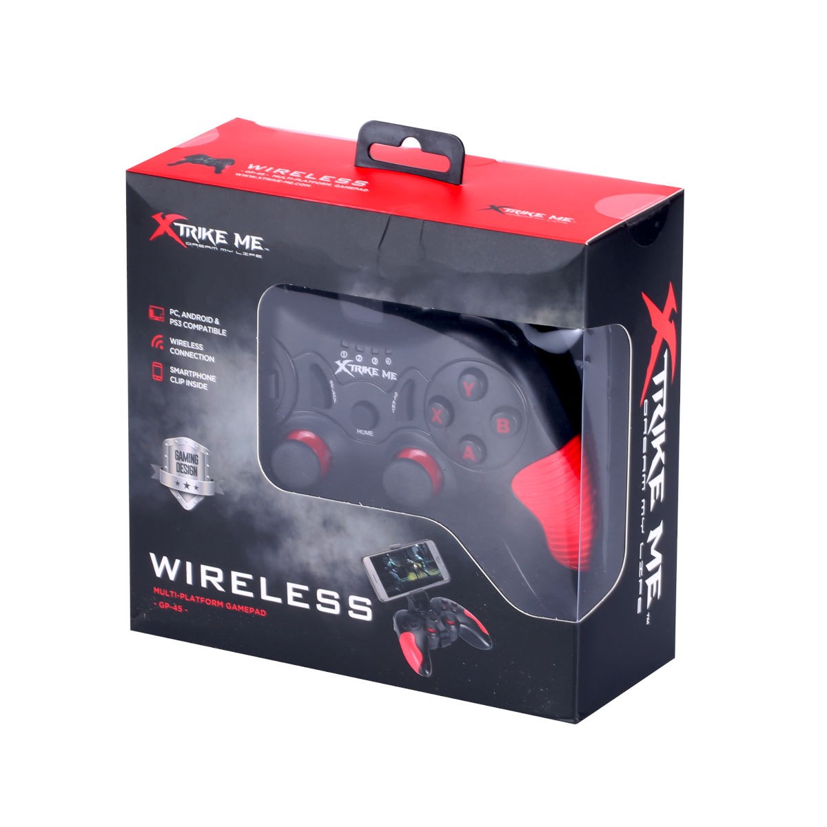 Xtrike Me Manette de jeu sans fil GP-45 avec batterie intégrée